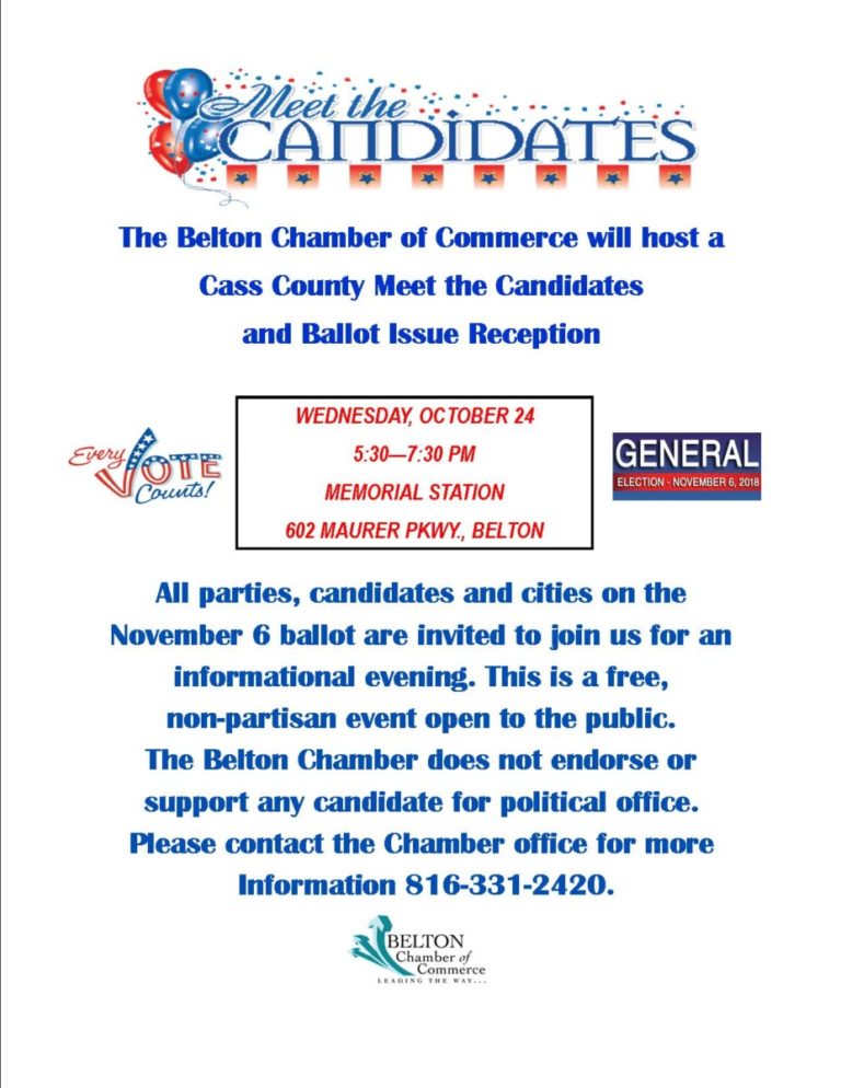 meet the candidates november 18 flyer 2(1) Belton MO Chamber of Commerce